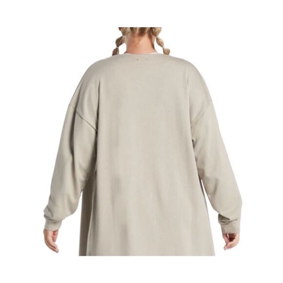 Gymshark + Whitney Simmons Tan Drop Shoulder Long Open Front Cardigan Women's XS - Picture 2 of 12